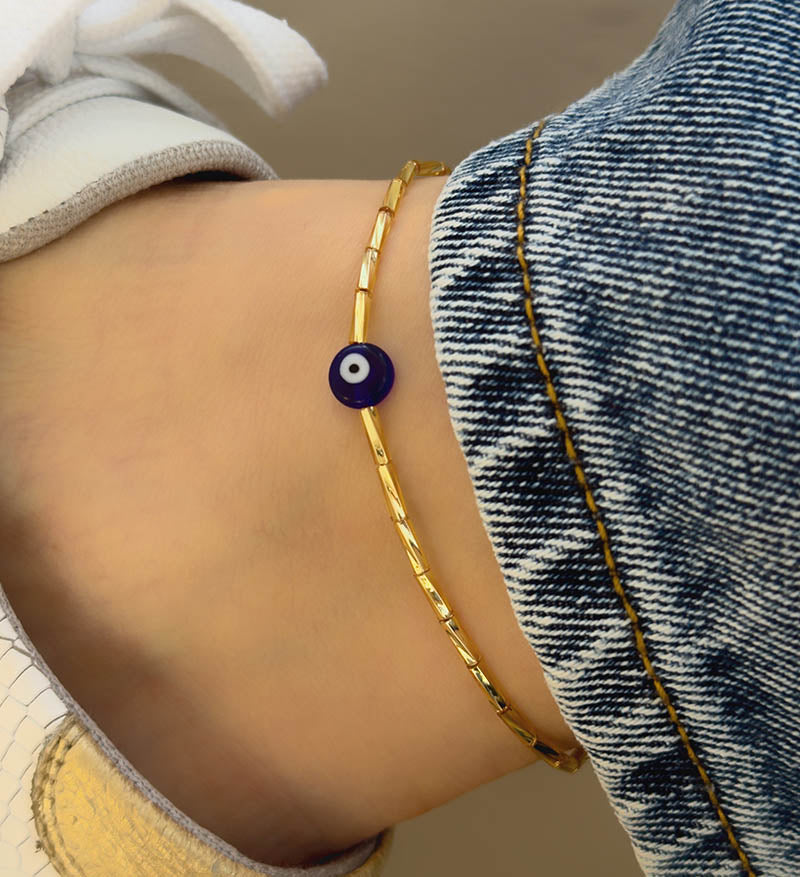 Tobillera ojo turco azul