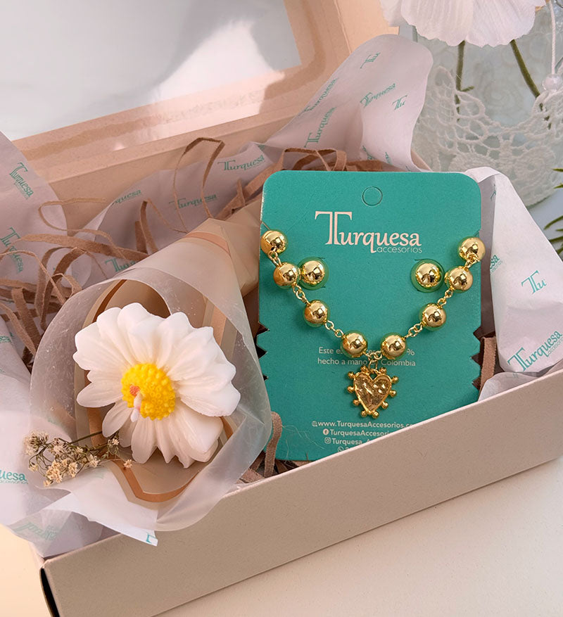 INFINITO BOX MAMÁ - Set pulsera corazón