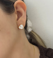 Set Cora cristal rodio cadena + topos