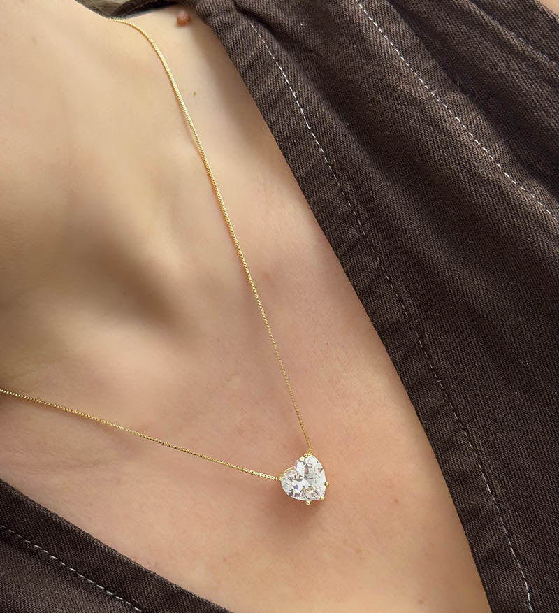 Set Cora cristal rodio cadena + topos