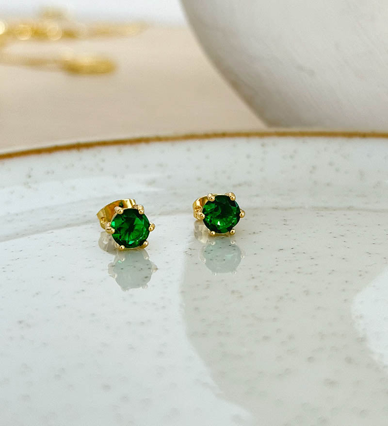 Set cadena cruz verde + topos