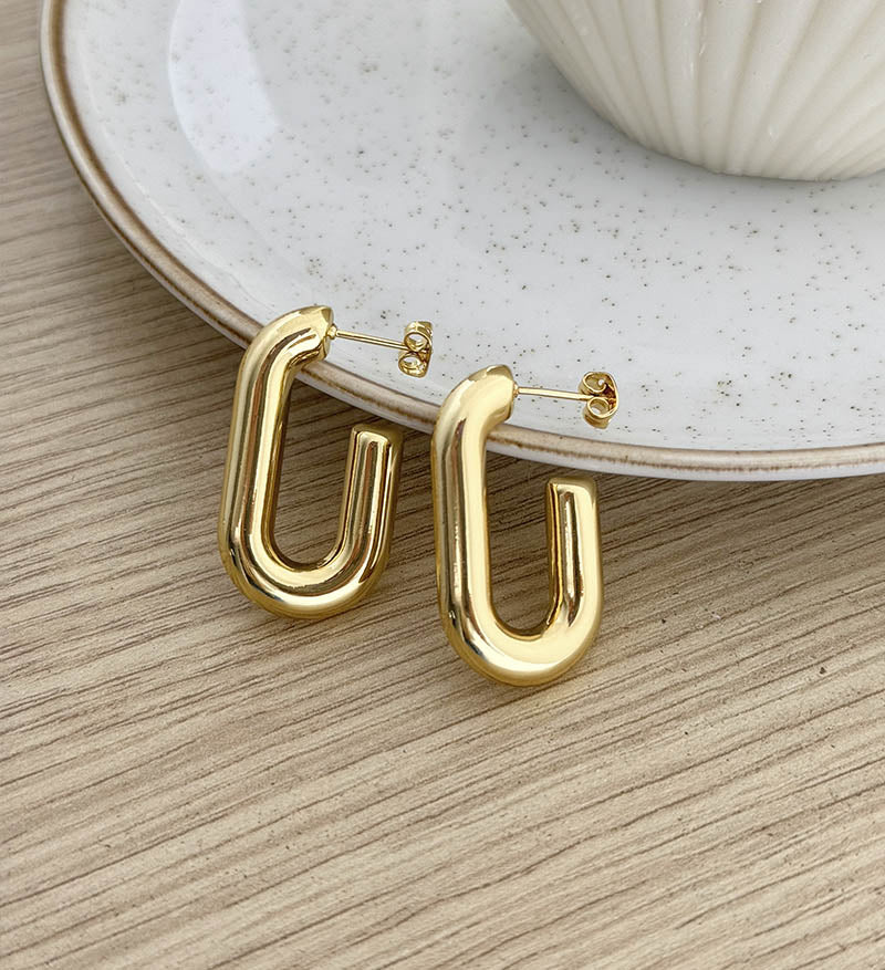 Candongas ovaladas lisas