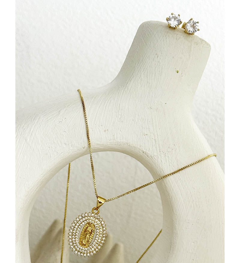 Set cadena Virgen Guadalupe + topos