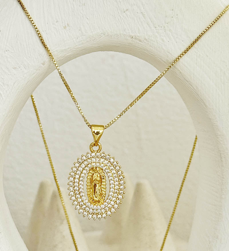 Set cadena Virgen Guadalupe + topos