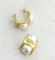 Candongas chunky perlas