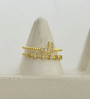 Anillo doble corazon