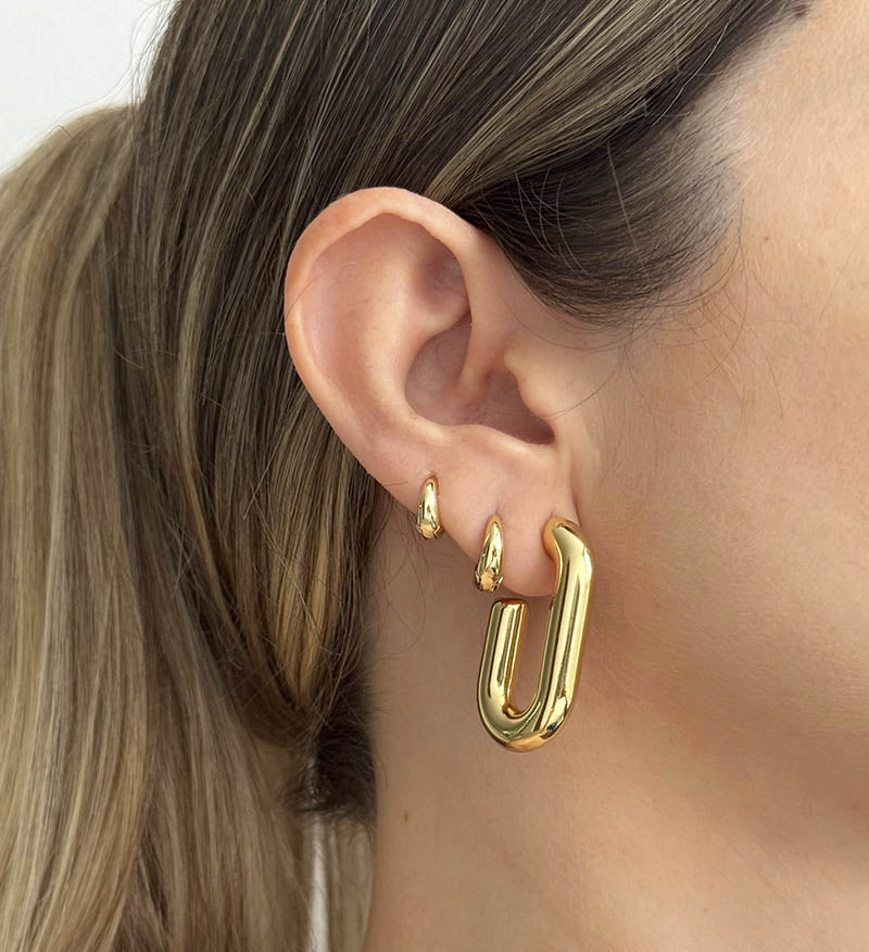 Candongas ovaladas lisas