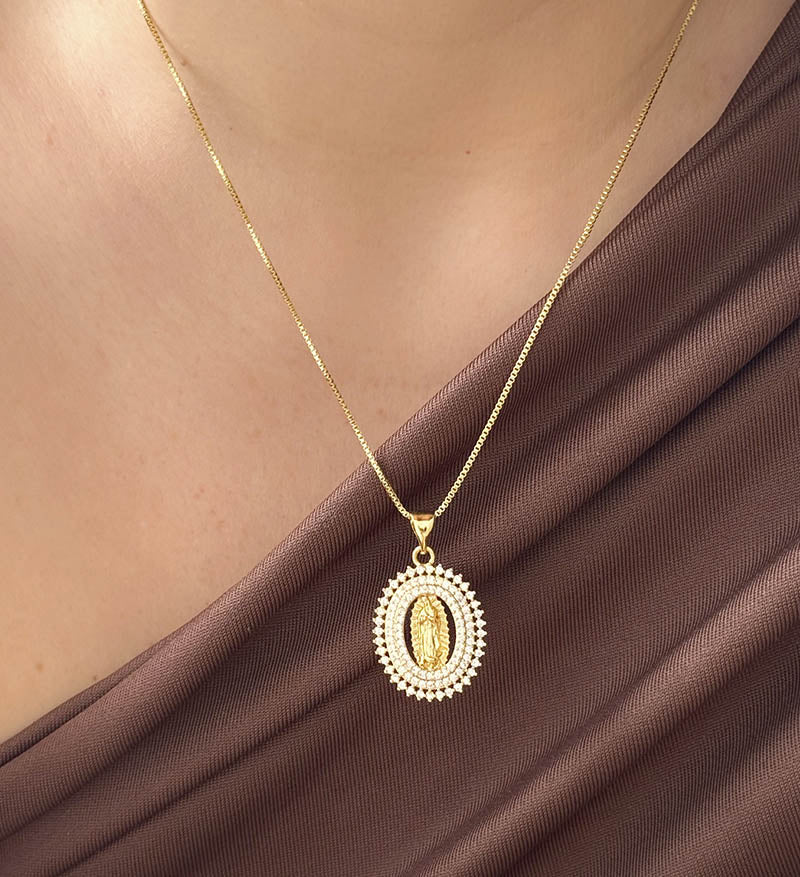 Set cadena Virgen Guadalupe + topos