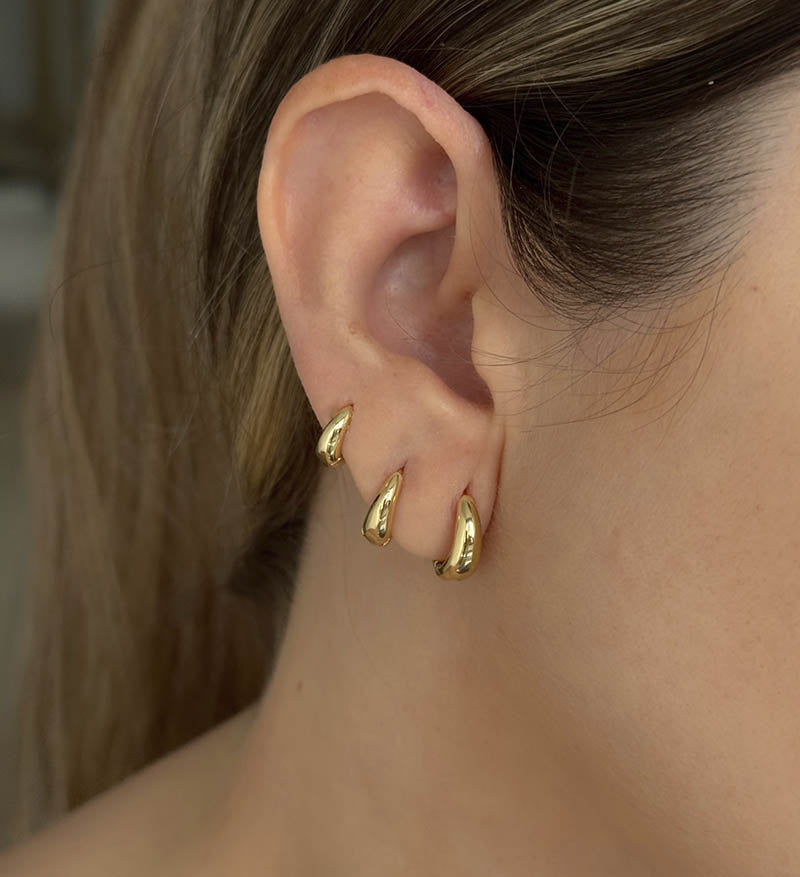 Set x3 Candongas mini rodio