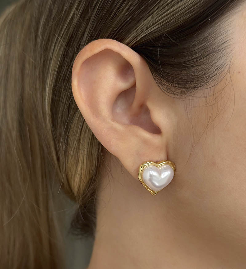 Topos corazón en perla