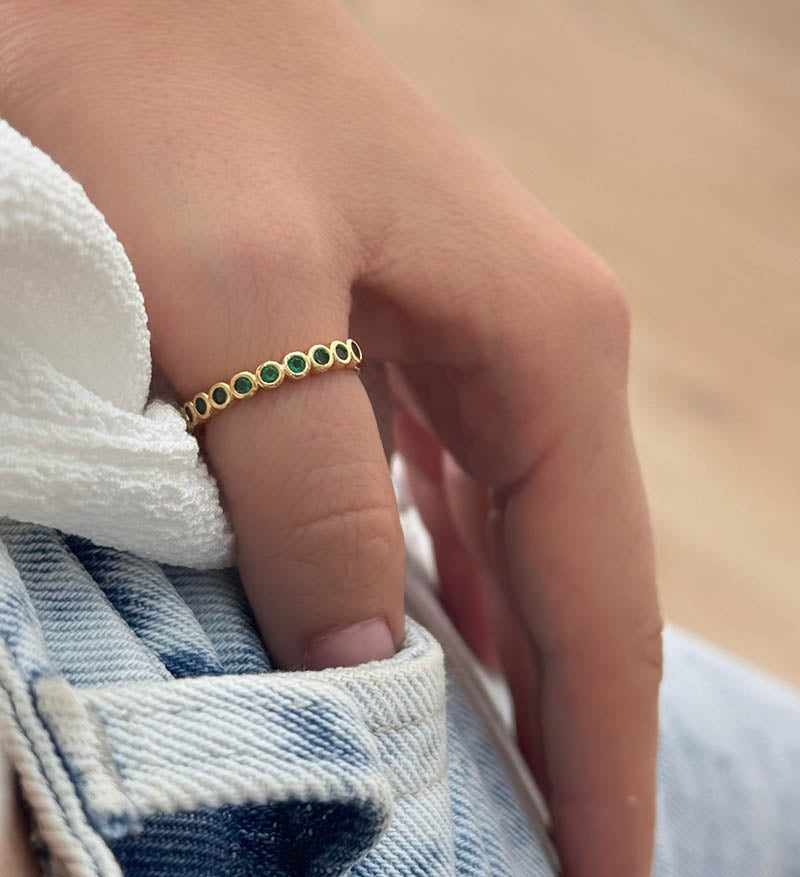 Anillo linea verde