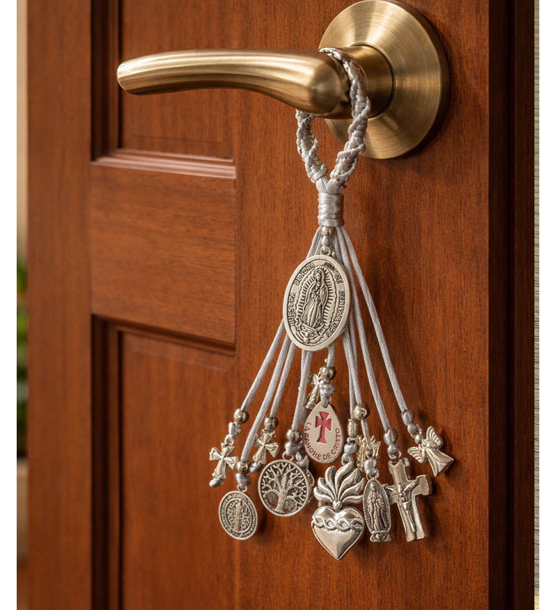 Bendición gris con Virgen de Guadalupe