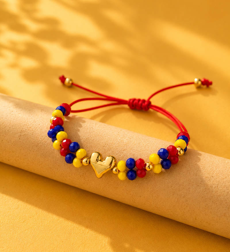 Pulsera corazon tricolor