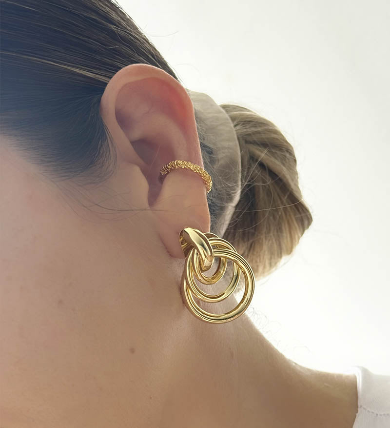 Aretes espiral rodio