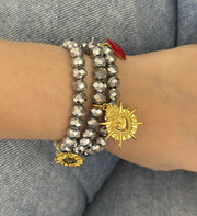 Pulsera plateada corazon
