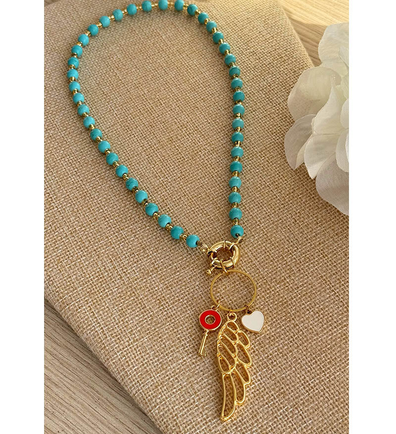 Collar turquesas y ala
