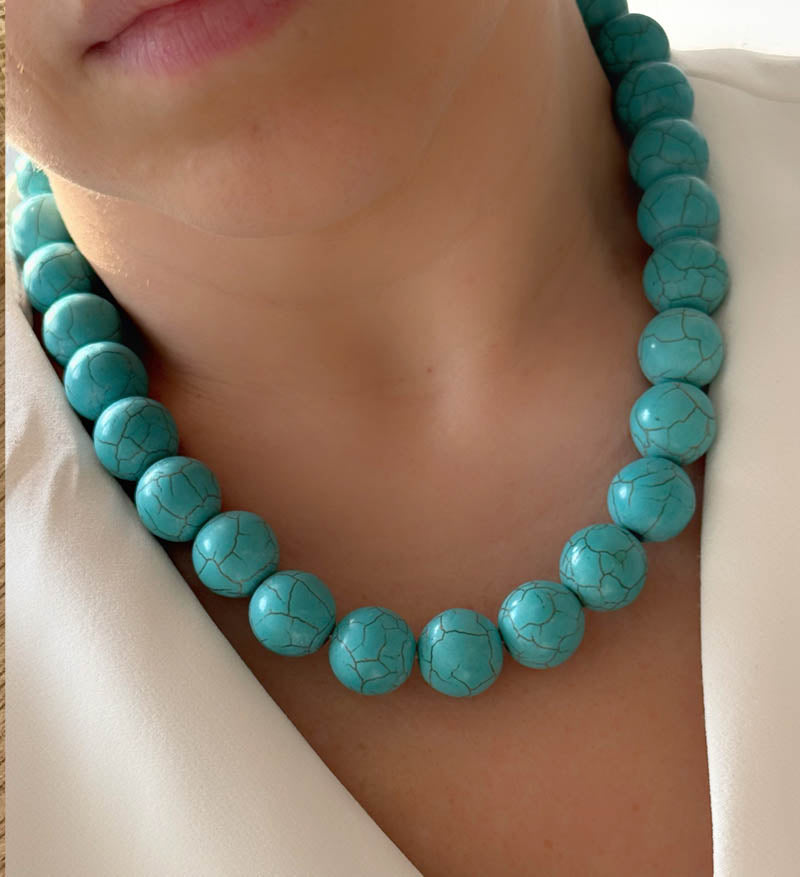 Maxi collar turquesa