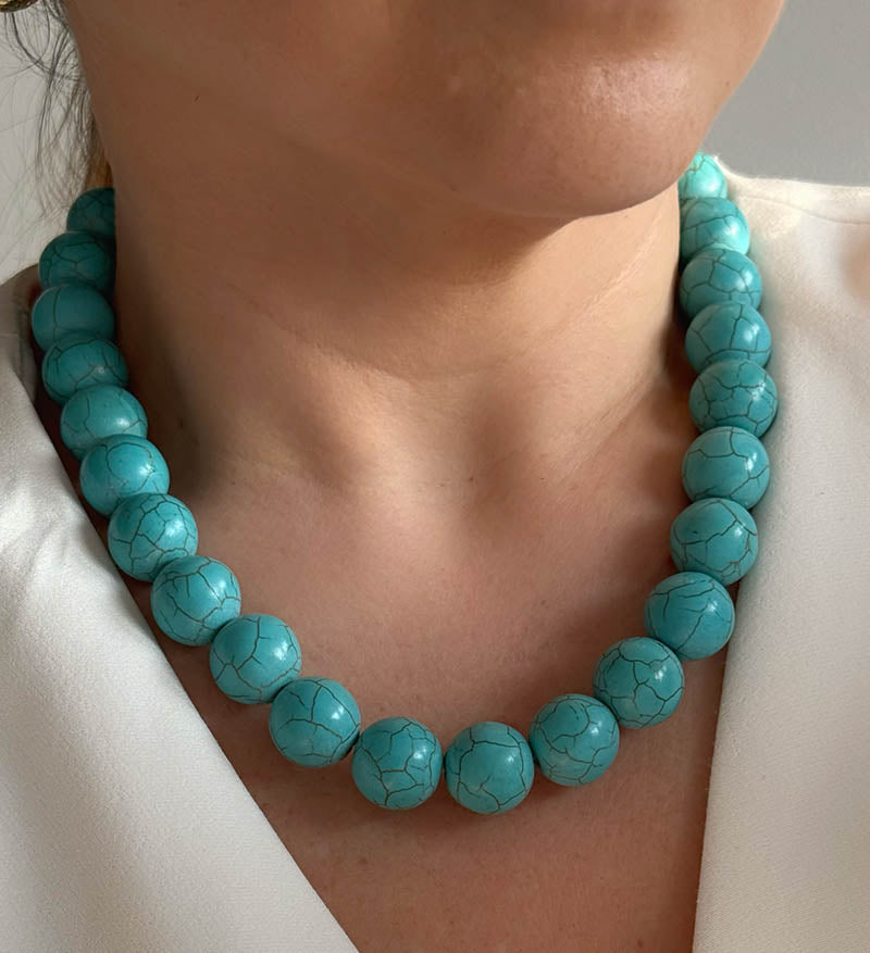 Maxi collar turquesa