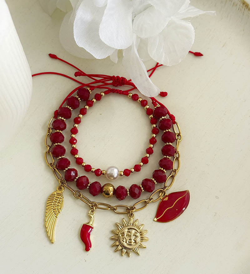 Set de 3 pulseras Resplandor