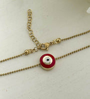 Tobillera dorada con ojo turco