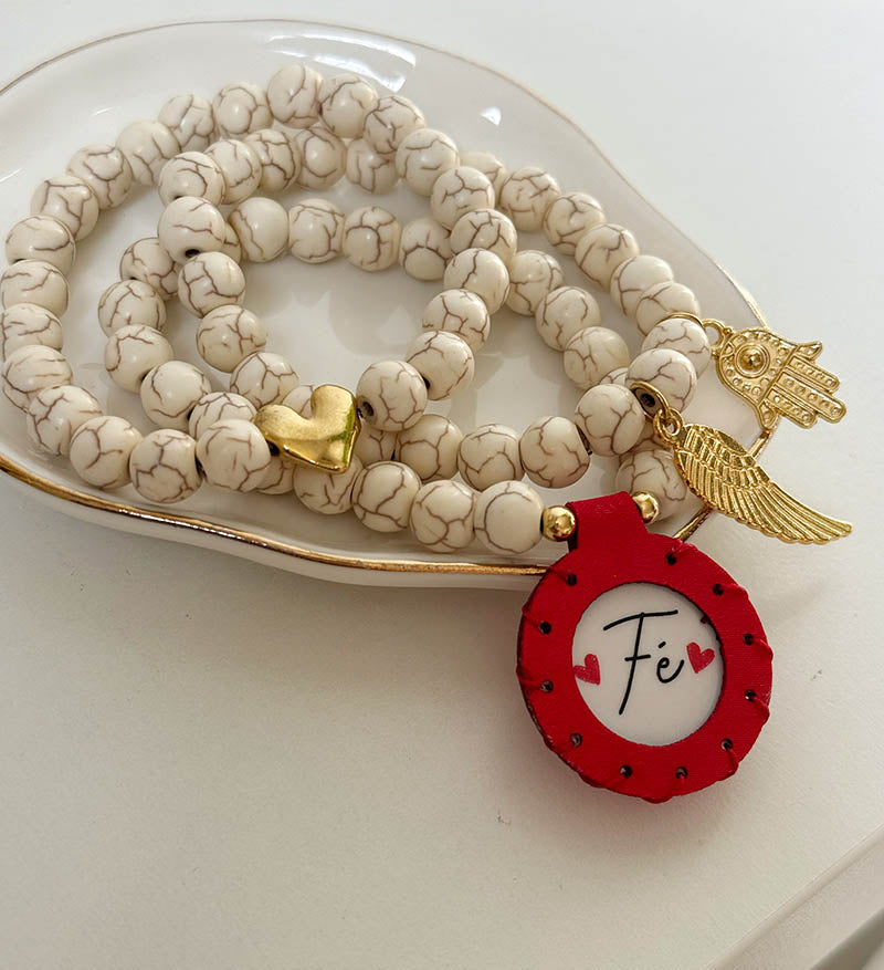 Set de 3 pulseras fe
