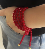 Funcional rojo corazones - Collar o Pulsera