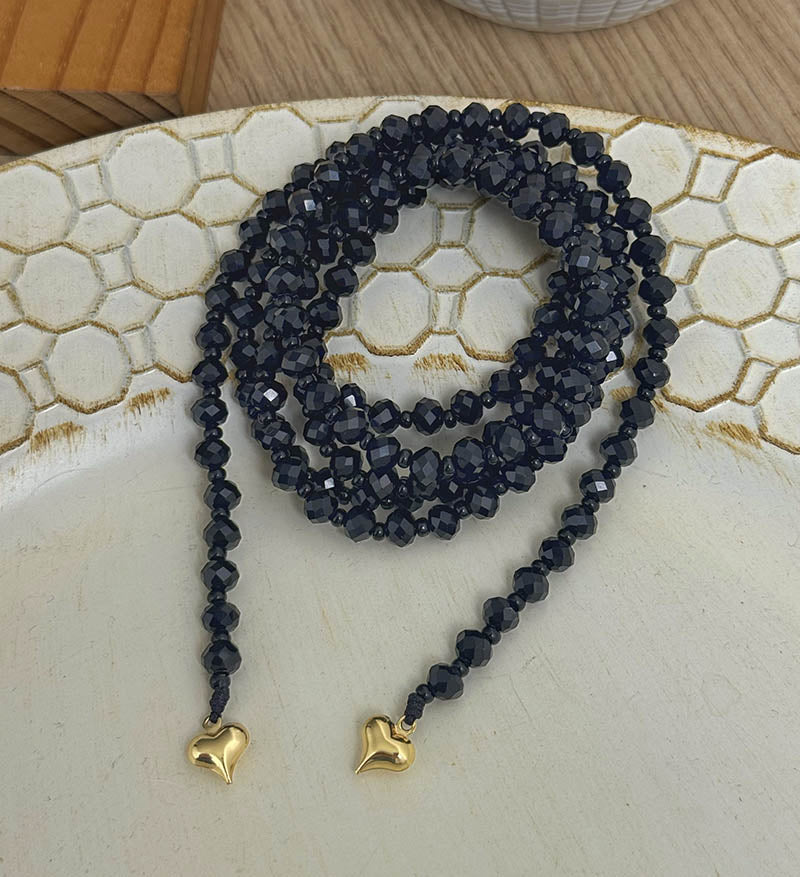 Funcional negro corazones - Collar o Pulsera