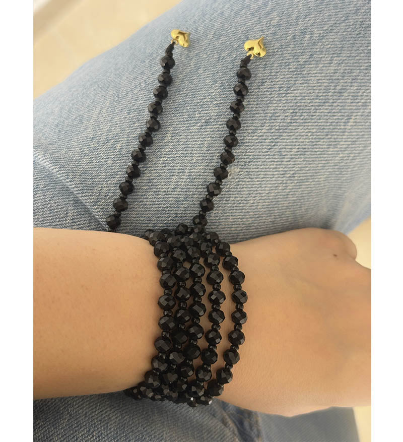 Funcional negro corazones - Collar o Pulsera
