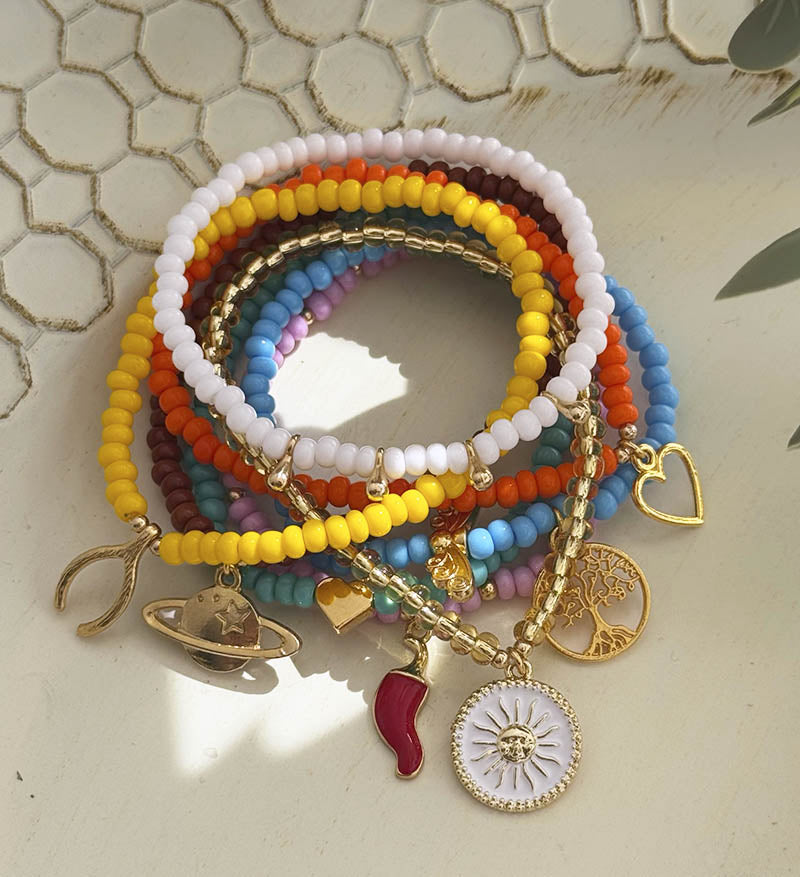 Set de 8 pulseras Macarena