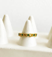 Anillos corazones verdes