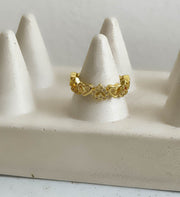 Anillo corazones silueta