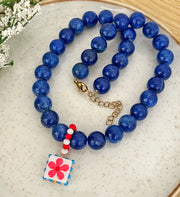 Collar Azul rey Florecita