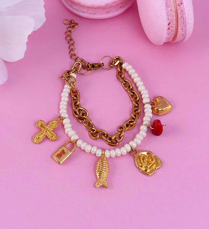 Pulsera amor infinito dorada