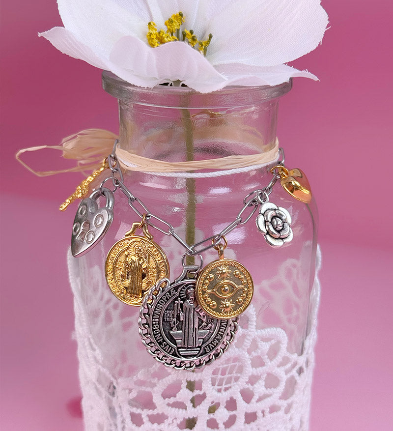 Pulsera rosa mistica